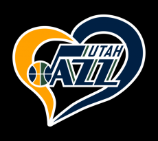Utah Jazz Heart Logo heat sticker