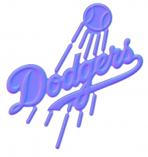 los angeles dodgers 2012-pres Colorful Embossed Logo heat sticker