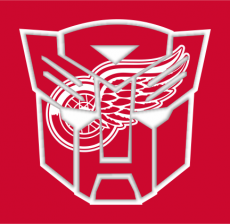Autobots Detroit Red Wings logo heat sticker