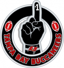 Number One Hand Tampa Bay Buccaneers logo heat sticker