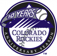 Colorado Rockies 2002 Anniversary Logo heat sticker