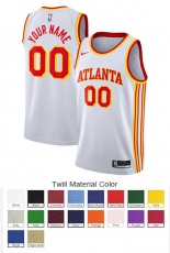 Atlanta Hawks Custom Letter and Number Kits for Association Jersey Material Twill