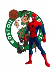 Boston Celtics Spider Man Logo heat sticker