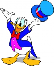 Donald Duck Logo 43 heat sticker