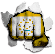 Fist Rhode Island State Flag Logo heat sticker
