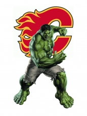 Calgary Flames Hulk Logo heat sticker
