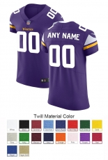 Minnesota Vikings Custom Letter and Number Kits For New Purple Jersey Material Twill