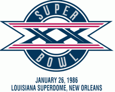 Super Bowl XX Logo heat sticker
