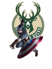 Milwaukee Bucks Captain America Logo custom vinyl decal