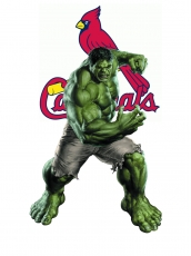 St. Louis Cardinals Hulk Logo heat sticker