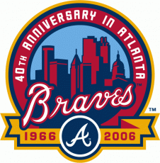Atlanta Braves 2006 Anniversary Logo custom vinyl decal