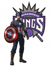 Sacramento Kings Captain America Logo heat sticker