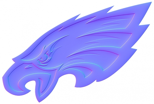 Philadelphia Eagles Colorful Embossed Logo heat sticker