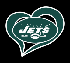 New York Jets Heart Logo custom vinyl decal