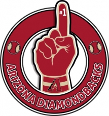 Number One Hand Arizona Diamondbacks logo heat sticker
