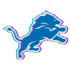 Phantom Detroit Lions logo heat sticker