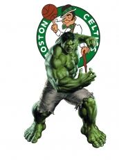 Boston Celtics Hulk Logo heat sticker