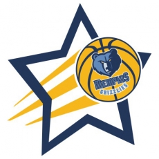 Memphis Grizzlies Basketball Goal Star logo heat sticker