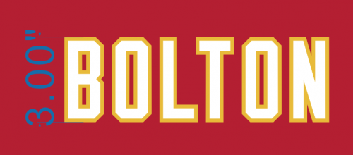 Kansas City Chiefs Custom Letter BOLTON For Red Jersey Kits Material Vinyl