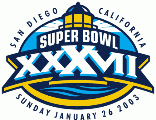 Super Bowl XXXVII Logo heat sticker