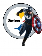 Pittsburgh Steelers Captain America Logo custom vinyl decal