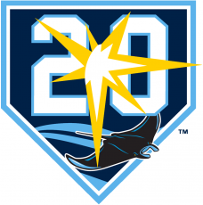 Tampa Bay Rays 2018 Anniversary Logo heat sticker