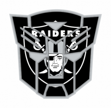 Autobots Oakland Raiders logo heat sticker
