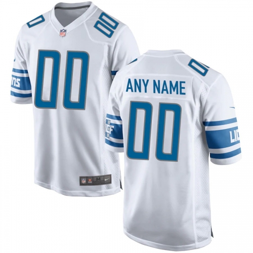 Detroit Lions Custom Letter and Number Kits For White Jersey Material Vinyl