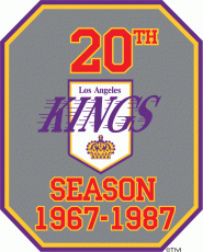 Los Angeles Kings 1986 87 Anniversary Logo heat sticker