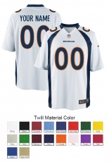 Denver Broncos Custom Letter and Number Kits For White Jersey Material Twill