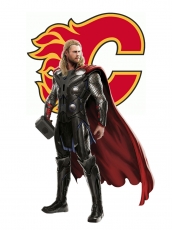Calgary Flames Thor Logo heat sticker