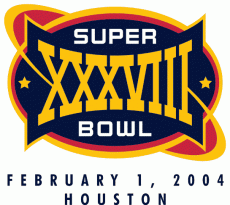 Super Bowl XXXVIII Logo heat sticker