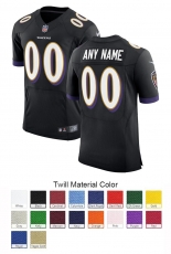 Baltimore Ravens Custom Letter and Number Kits For Black Jersey Material Twill
