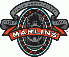 Miami Marlins 2007 Anniversary Logo heat sticker