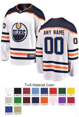 Edmonton Oilers Custom Letter and Number Kits for Away Jersey Material Twill