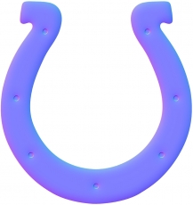 Indianapolis Colts Colorful Embossed Logo custom vinyl decal
