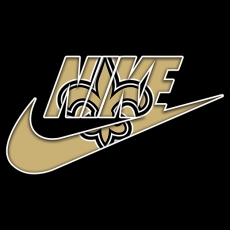 New Orleans Saints Nike logo custom vinyl decal