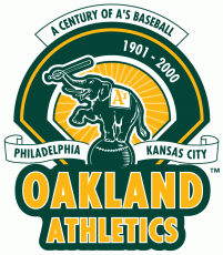 Oakland Athletics 2000 Anniversary Logo heat sticker