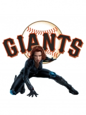 San Francisco Giants Black Widow Logo heat sticker