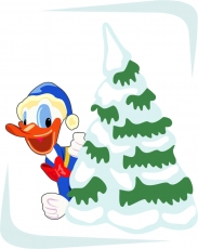 Donald Duck Logo 21 heat sticker