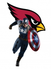 Arizona Cardinals Captain America Logo heat sticker