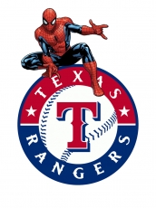 Texas Rangers Spider Man Logo heat sticker