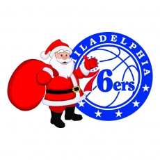 Philadelphia 76ers Santa Claus Logo heat sticker