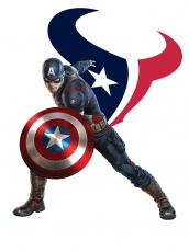 Houston Texans Captain America Logo heat sticker