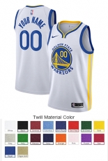 Golden State Warriors Custom Letter and Number Kits for Association Jersey Material Twill