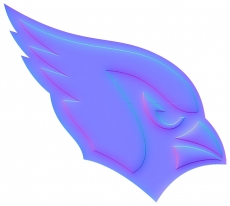 Arizona Cardinals Colorful Embossed Logo custom vinyl decal