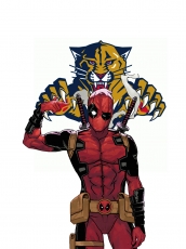 Florida Panthers Deadpool Logo custom vinyl decal