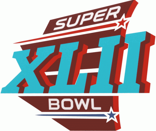 Super Bowl XLII Logo heat sticker
