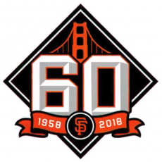 San Francisco Giants 2018 Anniversary Logo heat sticker