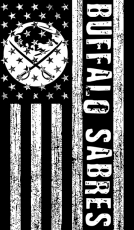 Buffalo Sabres Black And White American Flag logo custom vinyl decal